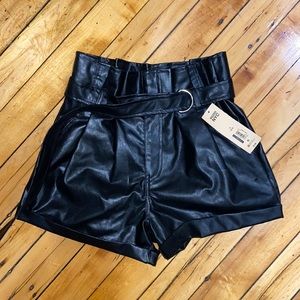 Madden NYC faux leather shorts